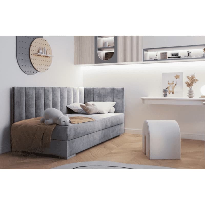 ArtBed Detská posteľ COIMBRA III | sivá 90 x 200 cm Prevedenie: ľavé 2