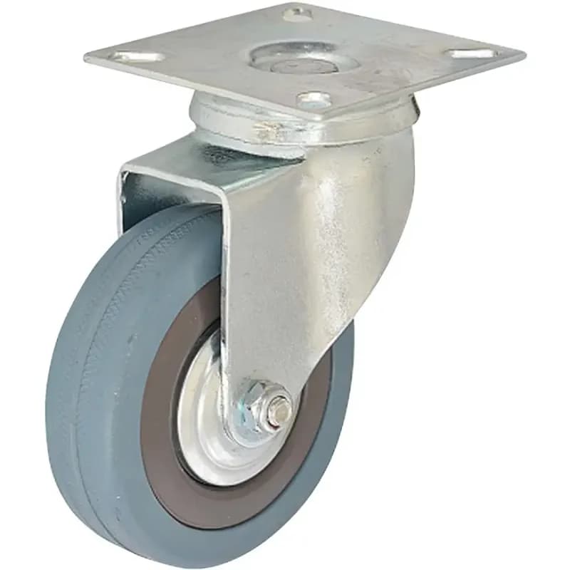 Otočné pojazdné koliesko 100 mm/65 kg doska montážna, guma 1