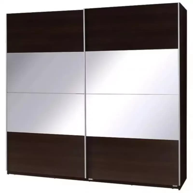 Skriňa Twister 2 Gaštan wenge/zrkadlo 225 cm 1