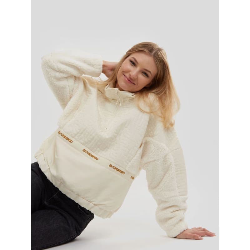 Dámska flisová mikina FUNDANGO Calypso Hybrid Pullover-240-mustard 2