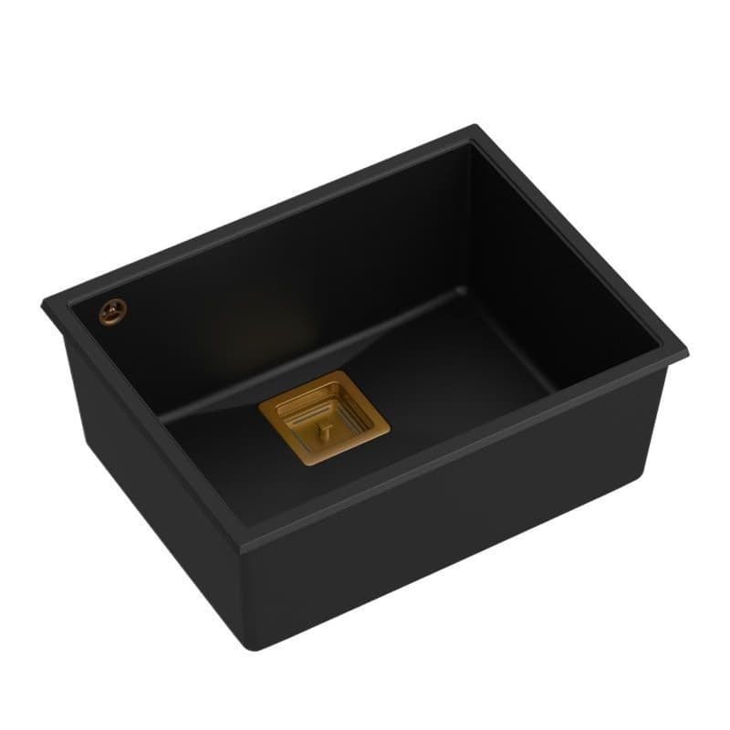 Quadron Quadron - Granitový drez DAVID 50 Black Oceľ HQD5542U7-BS 2