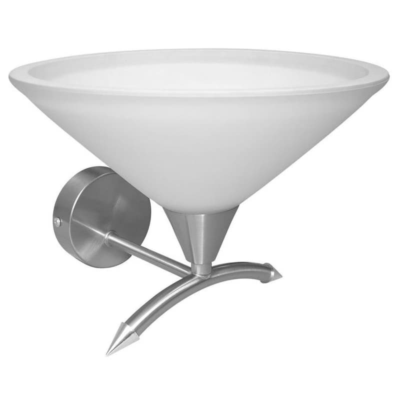 Nástenná lampa s tienidlom z saténovo niklového skla 60W E27 Helia