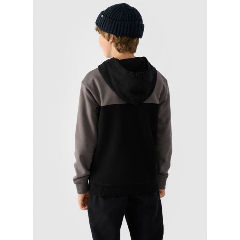 Chlapčenská mikina s kapucňou 4F JUNIOR SWEATSHIRT-JWAW24TSWSM1222-20S-DEEP BLACK 3