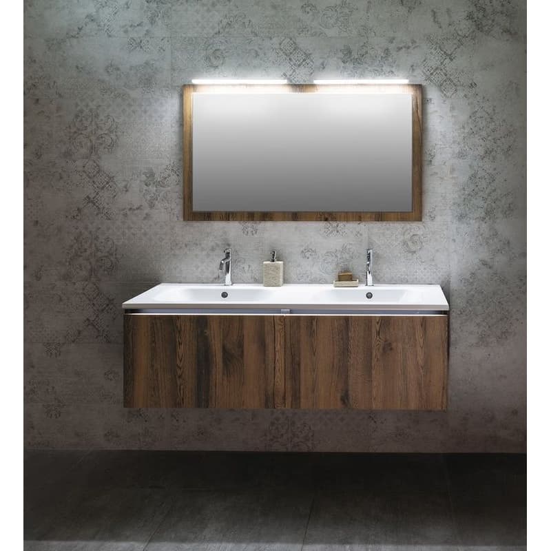 SAPHO - LOREA skrinka 140x46x51,5cm (70+70cm), dub alabama/biela matná LE070-2231-02 5