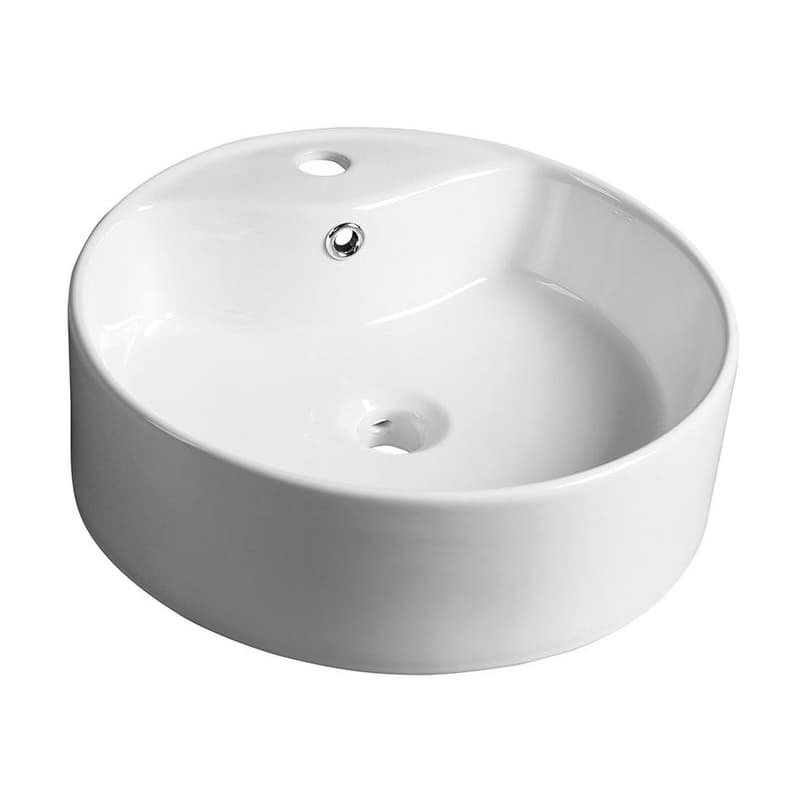 SAPHO - YAKARTA keramické umývadlo na dosku, priemer 46cm, biela BH7021