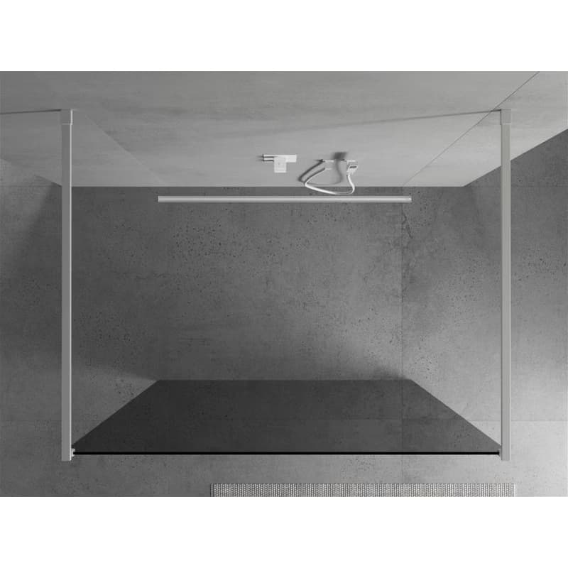 MEXEN/S - KIOTO samostatne stojaca sprchová zástena 100 x 200, grafit 8 mm, biela 800-100-002-20-40 4