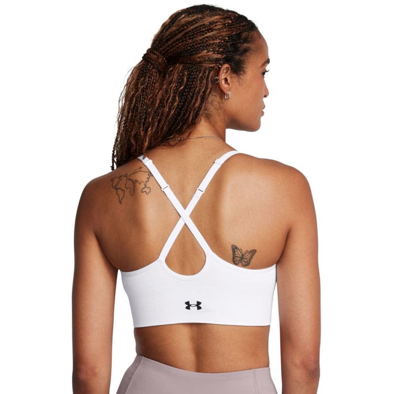 Dámska tréningová športová podprsenka UNDER ARMOUR Vanish Seamless Low Bra-WHT 3