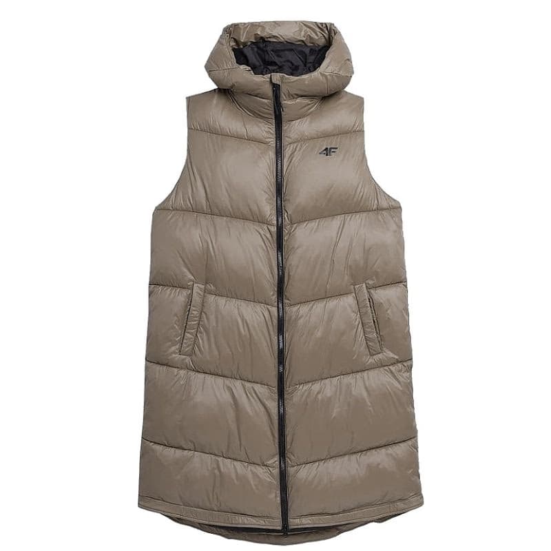 Dámska vesta 4F VEST-AW23TVESF074-82S-LIGHT BROWN 3