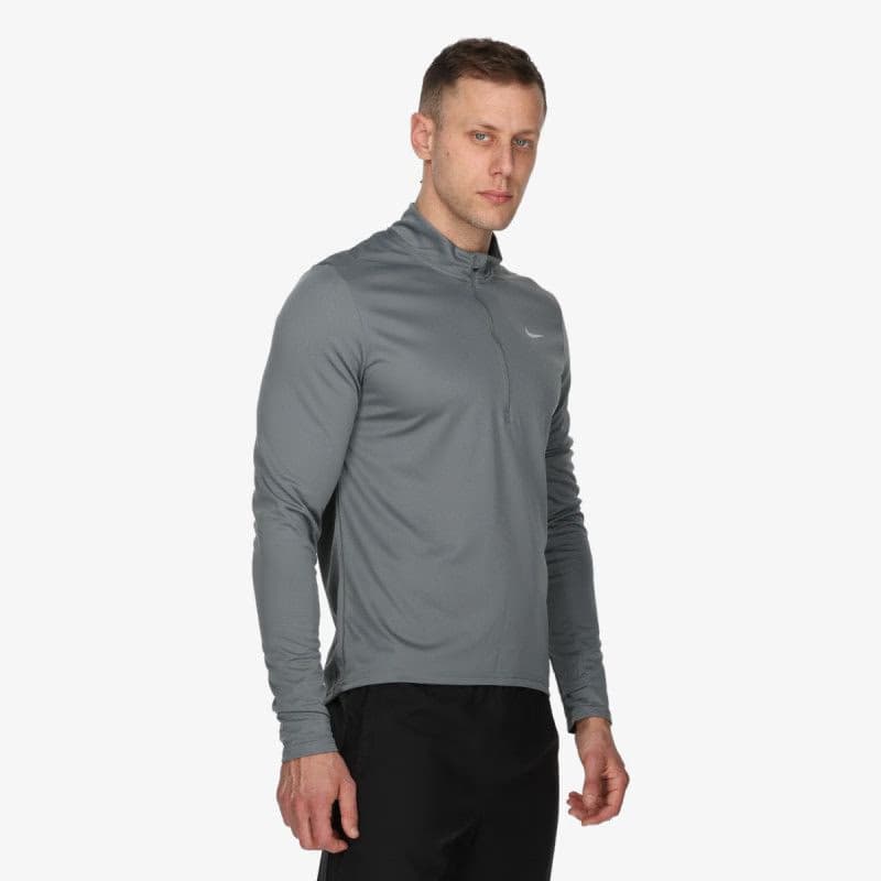 Pánska bežecká mikina s 1 2 zipsom NIKE M NK DF PACER TOP HZ SMOKE GREY REFLECTIVE SILV 2