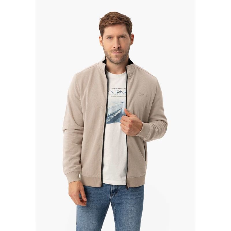 Pánska mikina so zipsom VOLCANO B-MONTERO-BEIGE 2