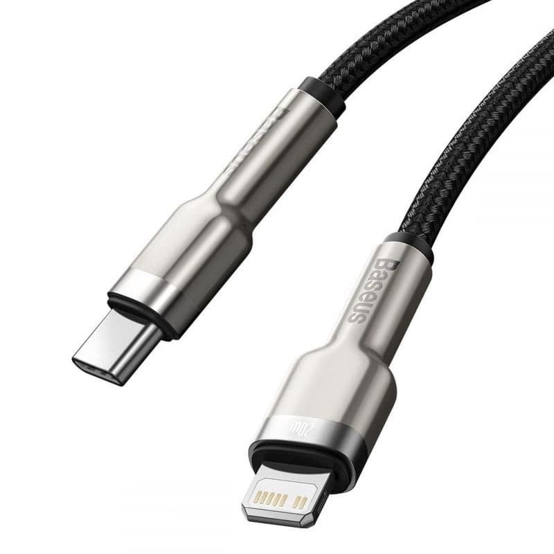 Baseus Cafule Series nabíjací / dátový kábel USB-C na Lightning PD 20W 1m, čierna 2