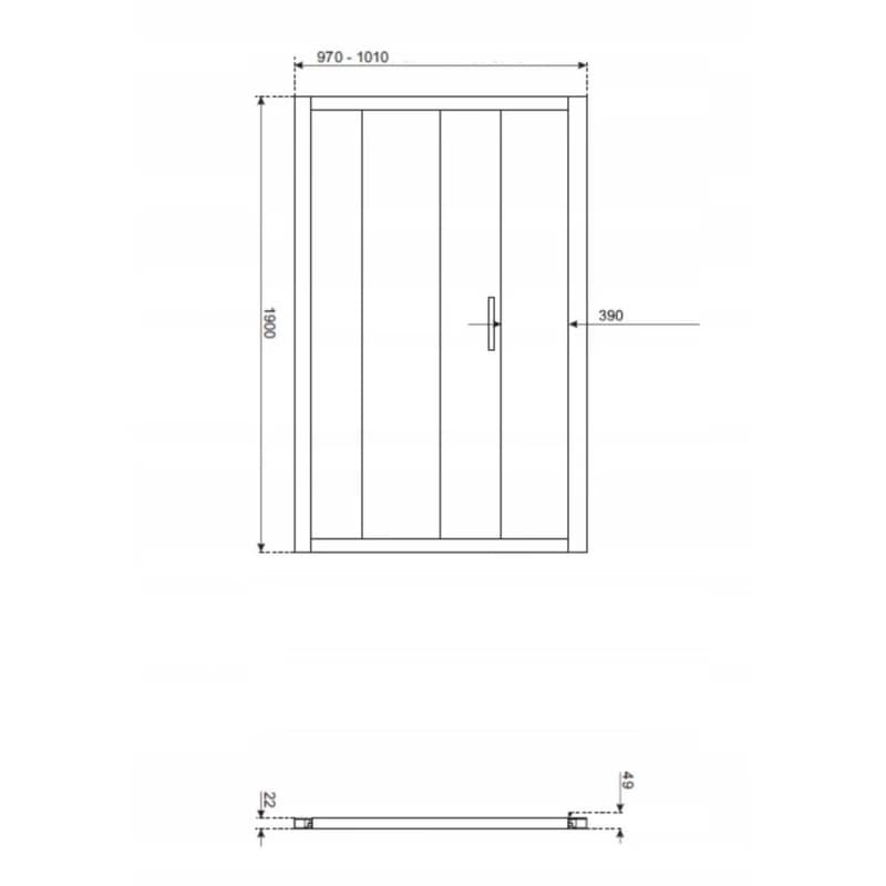 KERRA - Sprchovací kút Zoom 100x80 (bez vaničky) 5907548117076 4