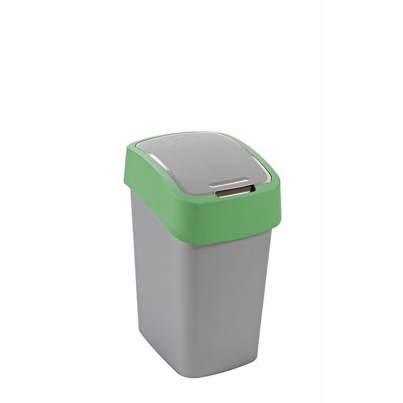 CURVER Odpadkový kôš FLIP BIN 25l | strieborná / zelená 1