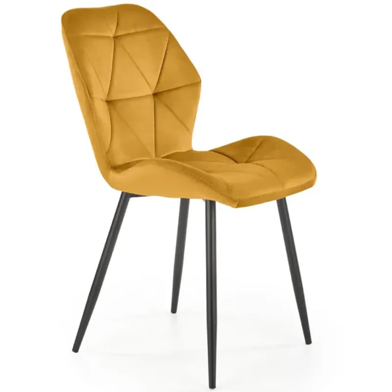 Stolička K453 Velvet/Kov horčicová 1