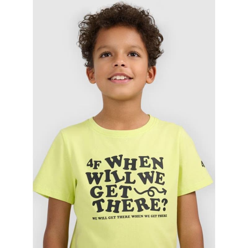 Chlapčenské tričko s krátkym rukávom 4F JUNIOR TSHIRT M2816-73S-LIGHT LEMON 2