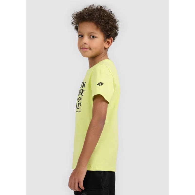 Chlapčenské tričko s krátkym rukávom 4F JUNIOR TSHIRT M2816-73S-LIGHT LEMON 3