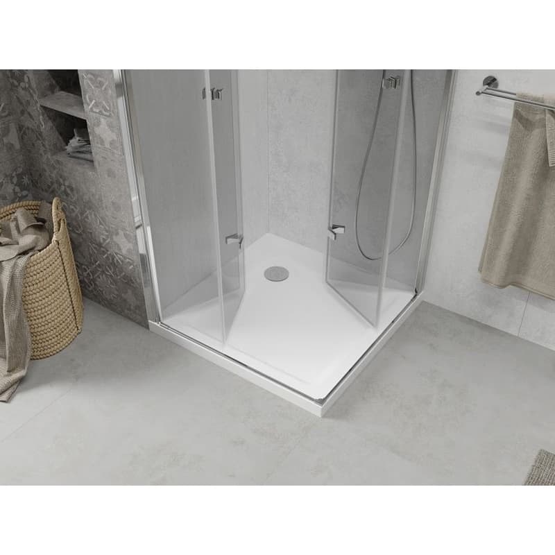 MEXEN/S - Lima Duo sprchovací kút 80x80, transparent, chróm + vanička so sifónom 856-080-080-01-02-4010 6