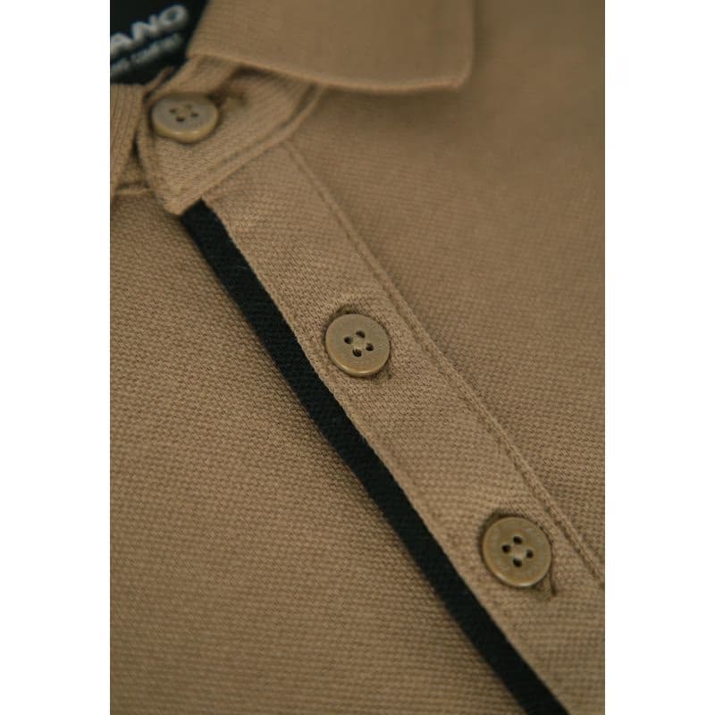 Pánske polo tričko s krátkym rukávom VOLCANO O-MOLTI-BEIGE 5