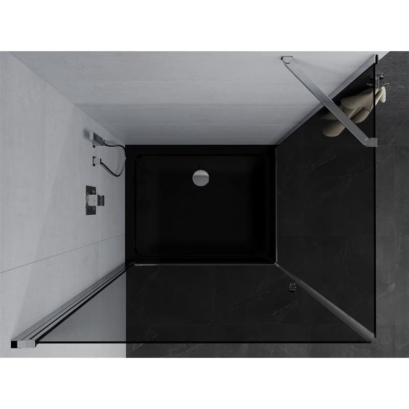MEXEN/S - Pretória sprchovací kút 70x100, grafit, chróm + sprchová vanička vrátane sifónu 852-070-100-01-40-4070 6