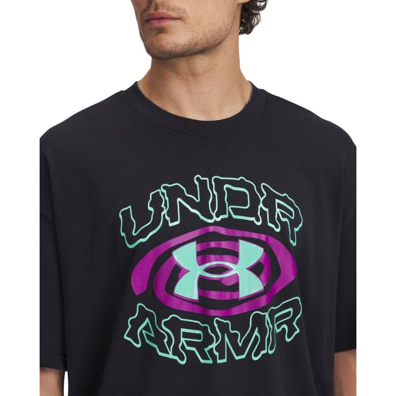 Pánske tričko s krátkym rukávom UNDER ARMOUR UA M HWT Hoops Hoopnotic SS-BLK 2