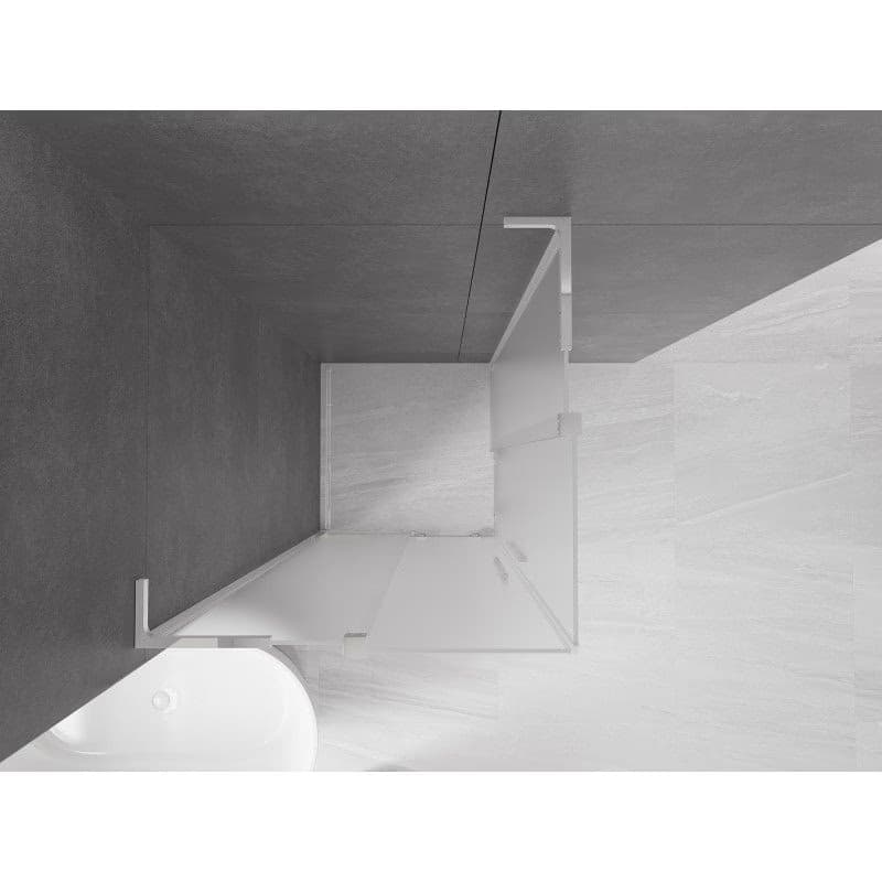 MEXEN/S - Velar L Duo sprchovací kút, posuvné dvere 90 x 90, dekor, chróm 871-090-090-02-33-01 4