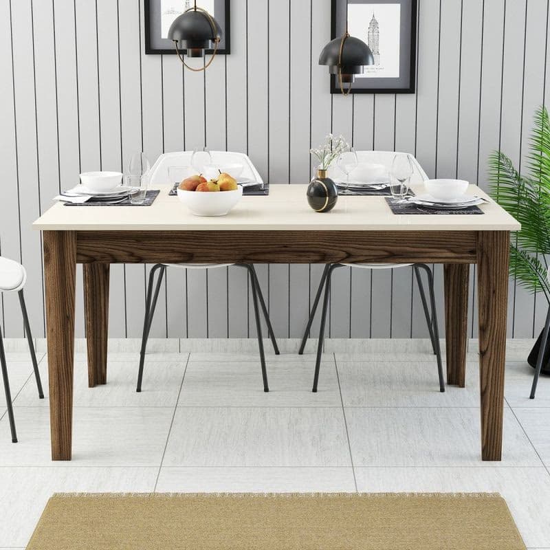 Jedálenský stôl Milan 517 - Walnut, Cream 6