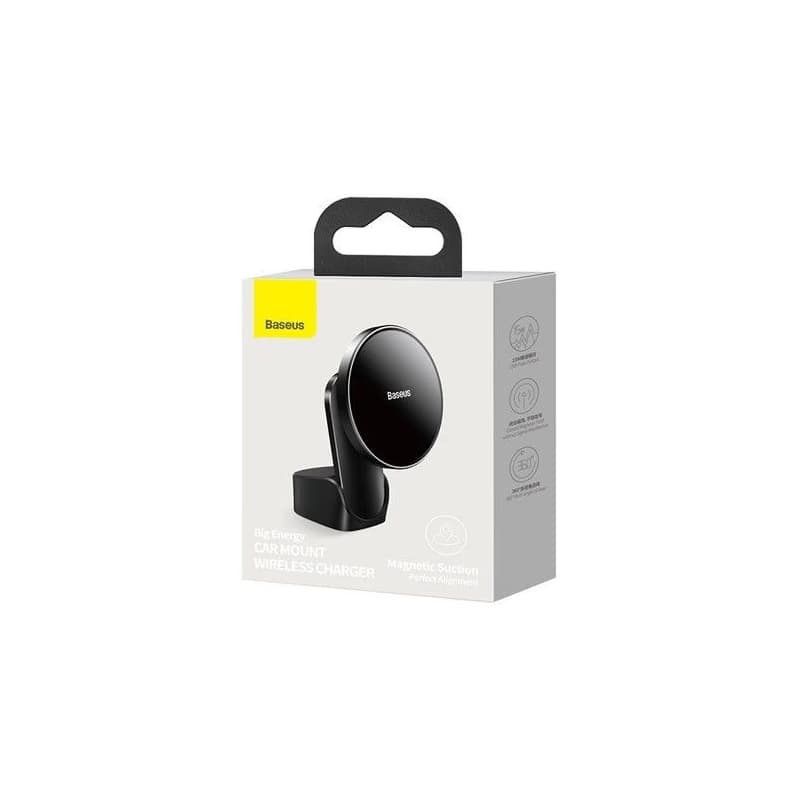 Baseus Big Energy držiak s bezdrôtovým nabíjaním 15W čierna (kompatibilný s Apple iPhone 12 Series) 3