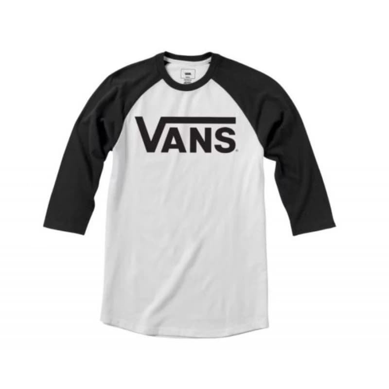 Pánske tričko s krátkym rukávom VANS CLASSIC RAGLAN-WHITE-BLACK 2