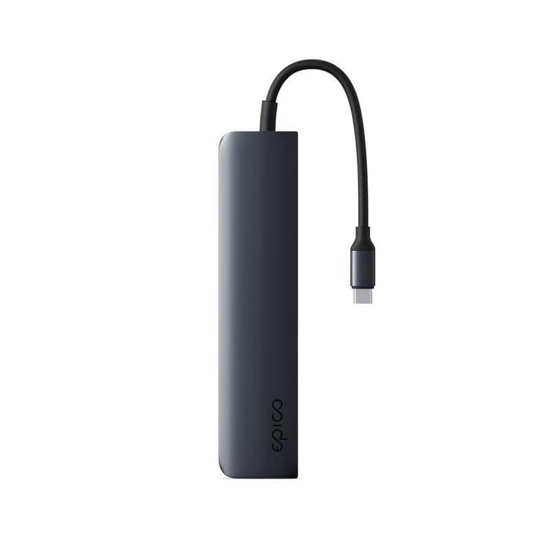 Epico 6v1 hliníkový USB-C 8K húb - atramentová 2