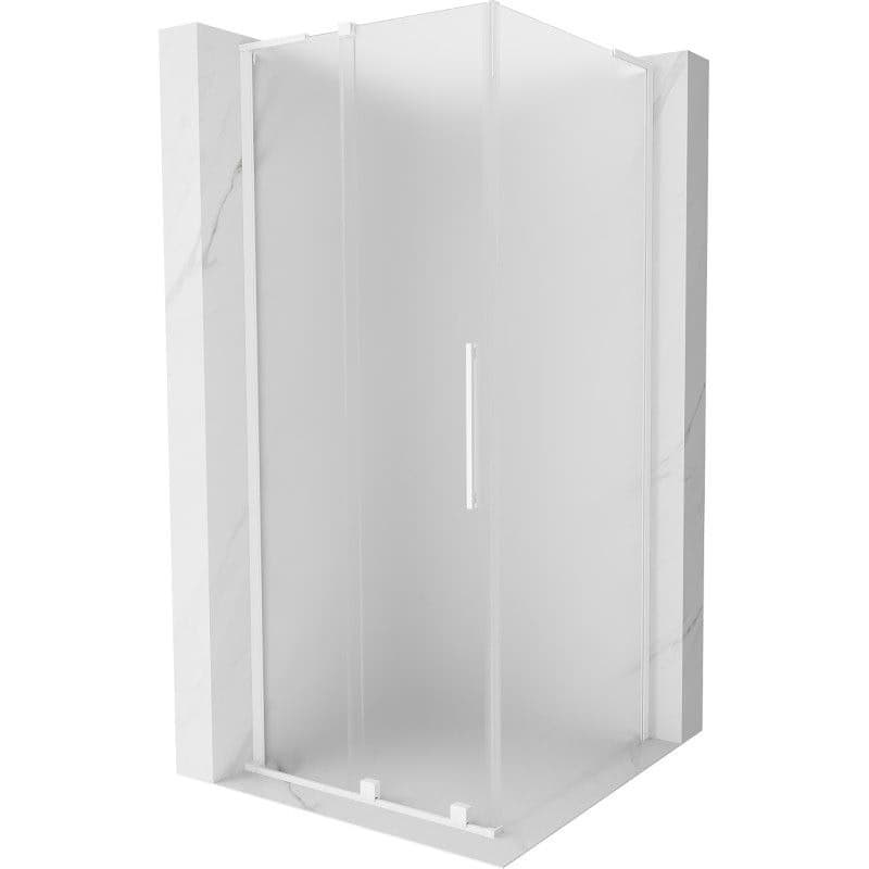 MEXEN/S - Velar L sprchovací kút, posuvné dvere 110 x 110, dekor, biela 871-110-110-33-20