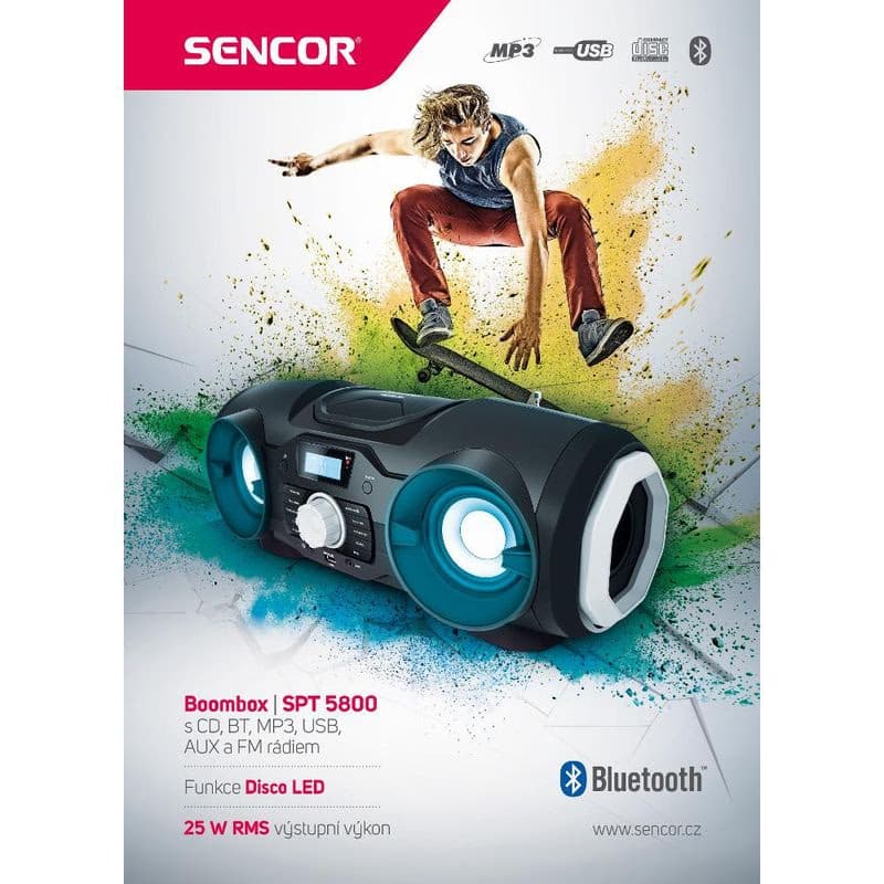SPT 5800 RADIO S CD/MP3/USB/BT SENCOR 5