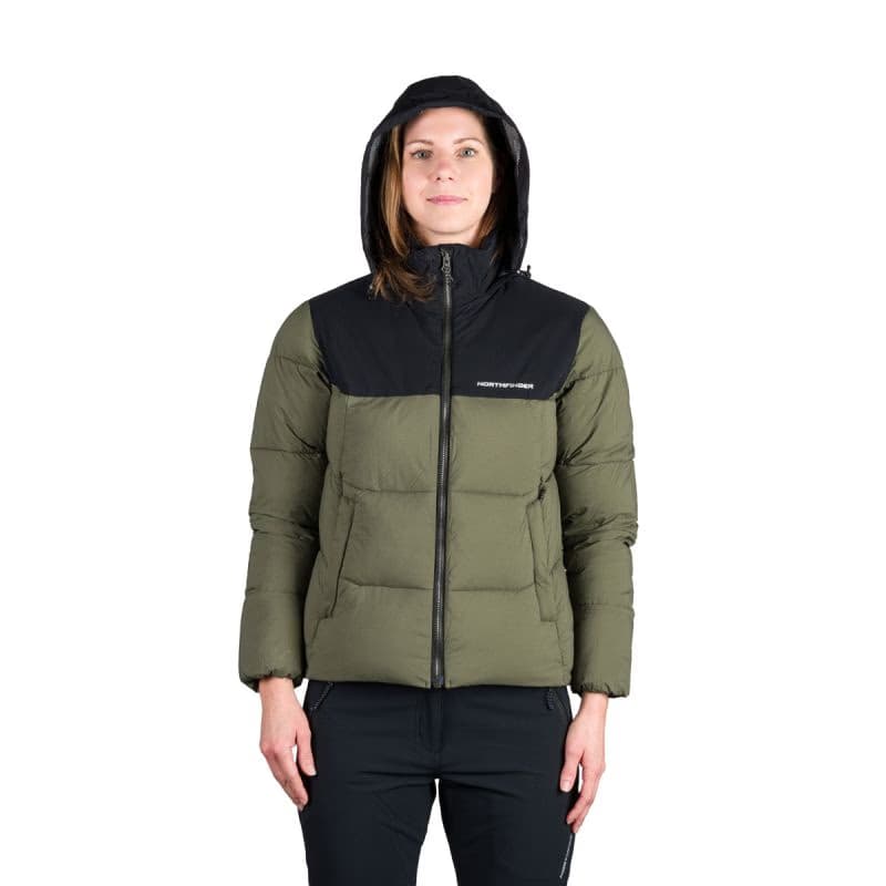 Dámska turistická bunda NORTHFINDER MINDI-550blackdarkgreen 4