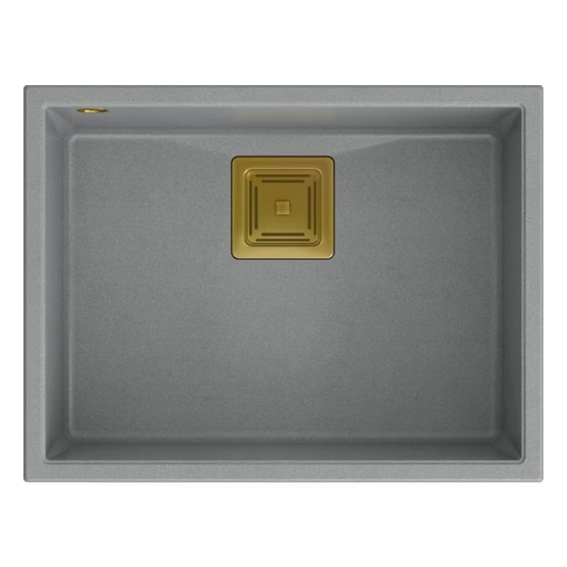 Quadron Quadron - Granitový drez DAVID 50 Grey Metallic Meď HQD5542U5-C1 5