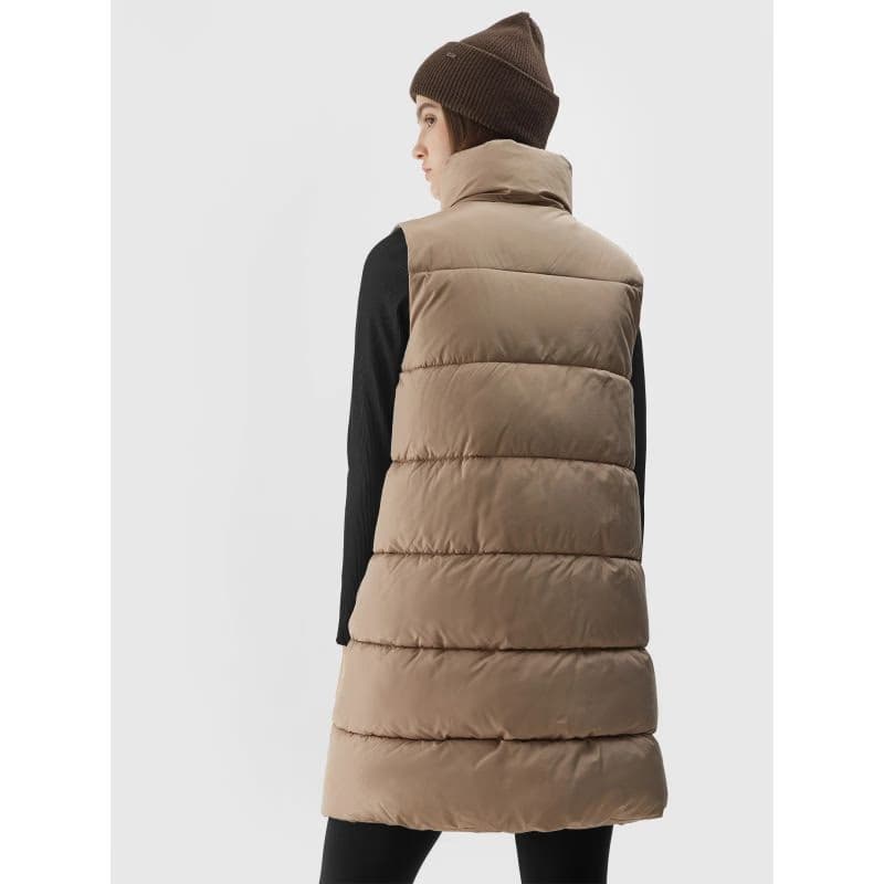 Dámska vesta 4F VEST-AW23TVESF076-82S-LIGHT BROWN 4