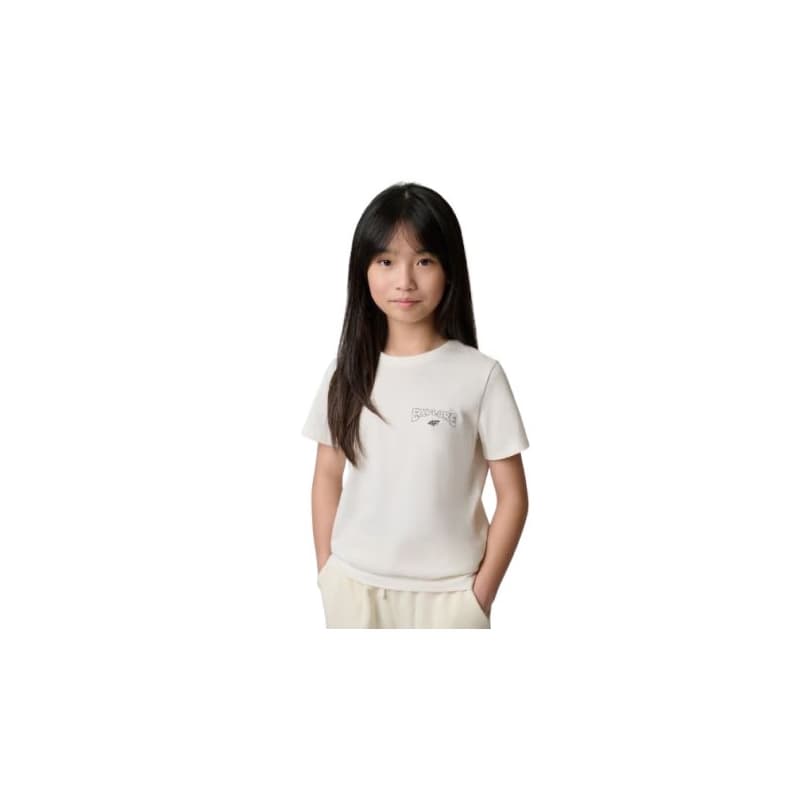Dievčenské tričko s krátkym rukávom 4F JUNIOR TSHIRT F2886-11S-OFF WHITE