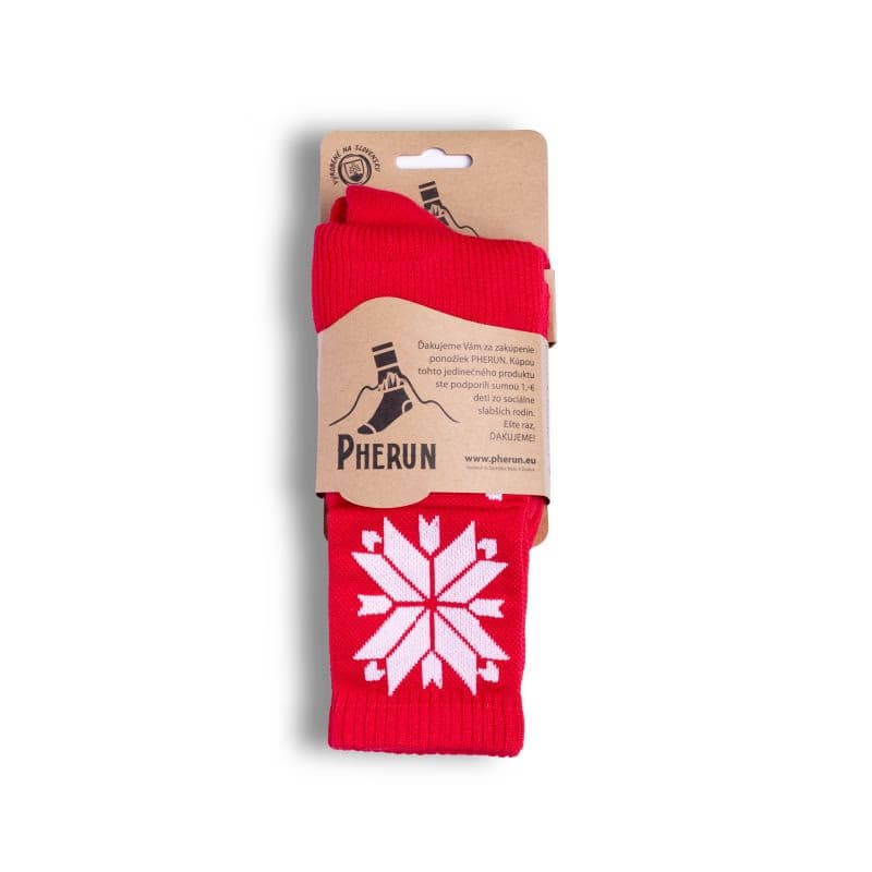 Turistické ponožky PHERUN Rescue RED Retro 43-46 2