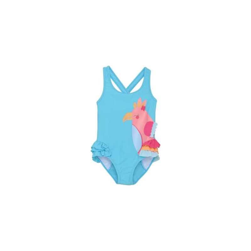 Dievčenské plavky COLOR KIDS Swimsuit W. Application 7452-River Blue 1