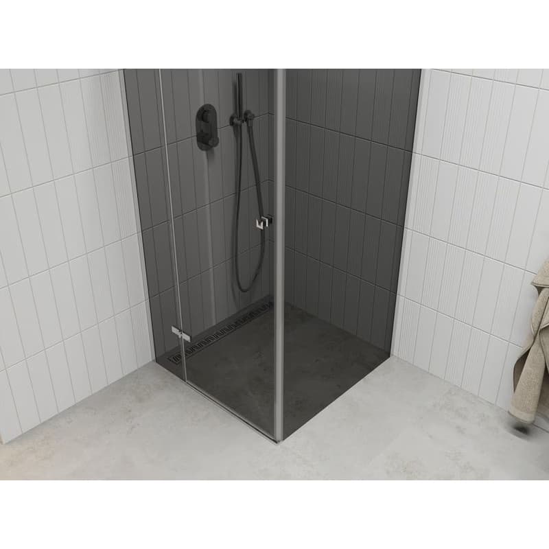 MEXEN/S - ROMA sprchovací kút 80x80, grafit, chróm 854-080-080-01-40 4
