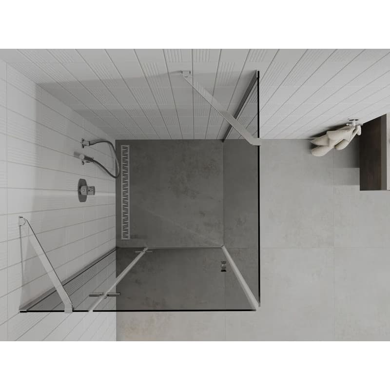 MEXEN/S - ROMA sprchovací kút 80x80, grafit, chróm 854-080-080-01-40 6