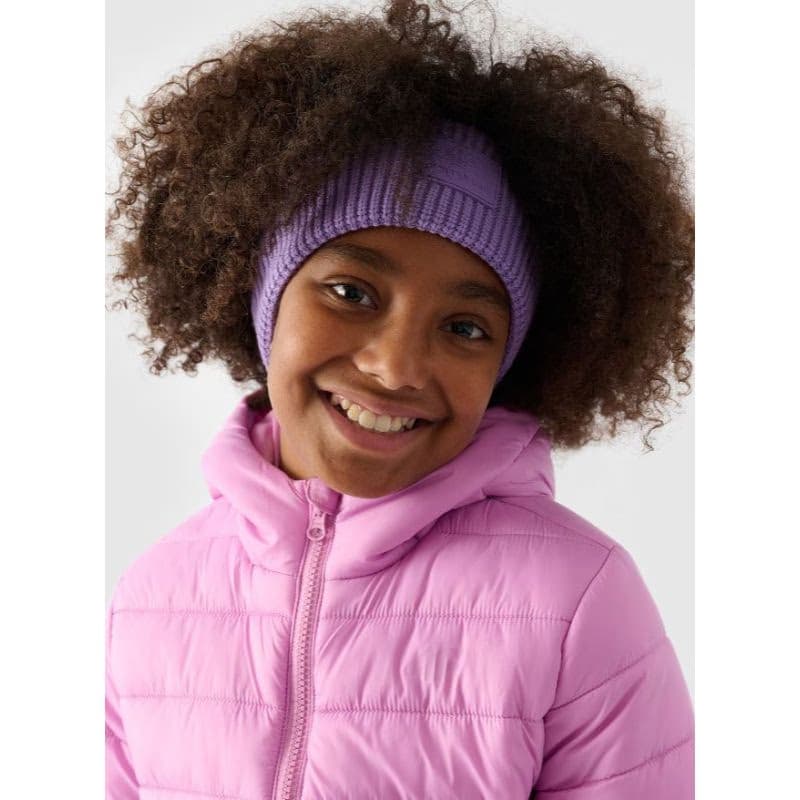 Dievčenská bunda 4F JUNIOR DOWN JACKET-JWAW24TDJAF449-54S-PINK 2