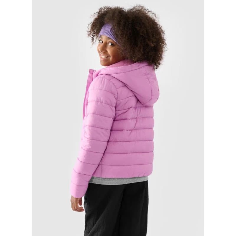 Dievčenská bunda 4F JUNIOR DOWN JACKET-JWAW24TDJAF449-54S-PINK 4