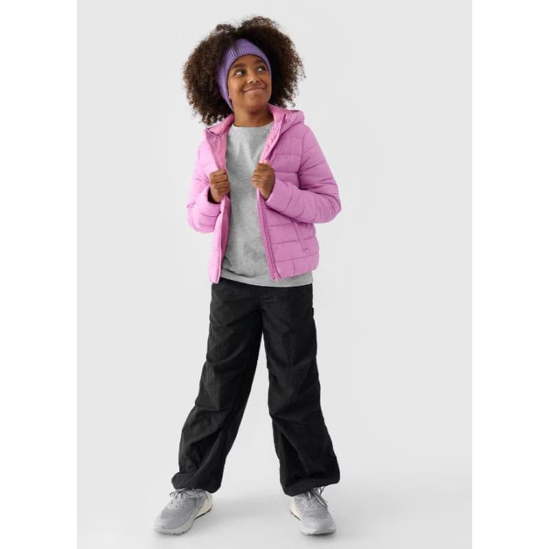 Dievčenská bunda 4F JUNIOR DOWN JACKET-JWAW24TDJAF449-54S-PINK 5