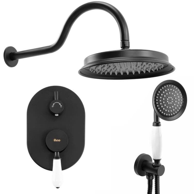 REA - Podomietková sprchová sada Serra Black + BOX REA-B1143 1