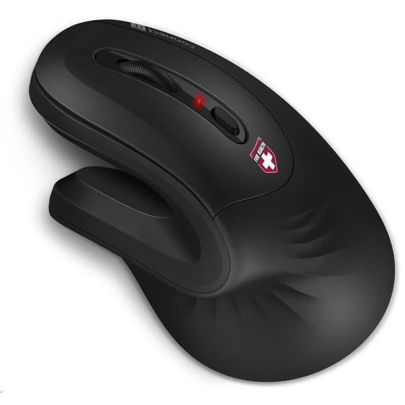 CONNECT IT FOR HEALTH ergonomická vertikálna myš (+ 1x AA batéria zadarmo) bezdrôtová, čierna 2