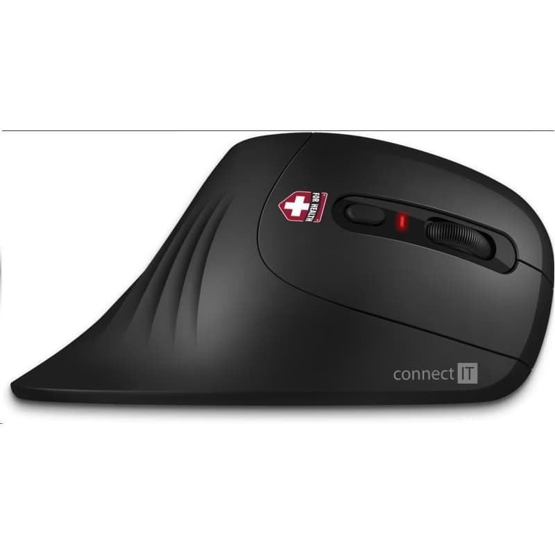 CONNECT IT FOR HEALTH ergonomická vertikálna myš (+ 1x AA batéria zadarmo) bezdrôtová, čierna 3