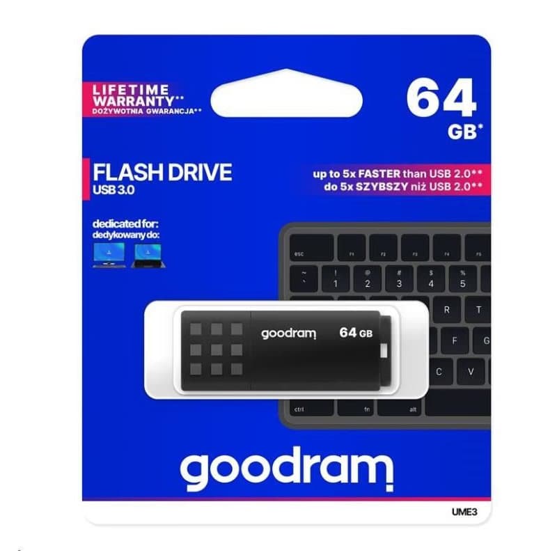 GOODRAM Flash Disk 64GB UME3, USB 3.0, čierna 2
