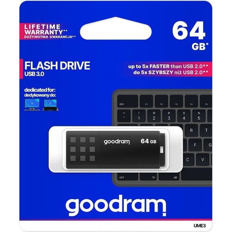 GOODRAM Flash Disk 64GB UME3, USB 3.0, čierna 4