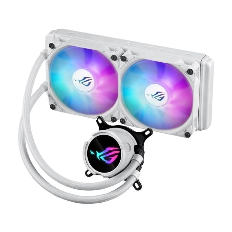 ASUS vodný chladič CPU AIO ROG STRIX LC III 240 ARGB WHITE, 2x120mm, LGA1851, AM5 3
