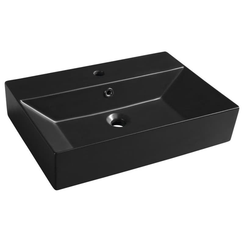 ISVEA - SISTEMA keramické umývadlo 60x42cm, čierna mat 10SF50060-2N 1