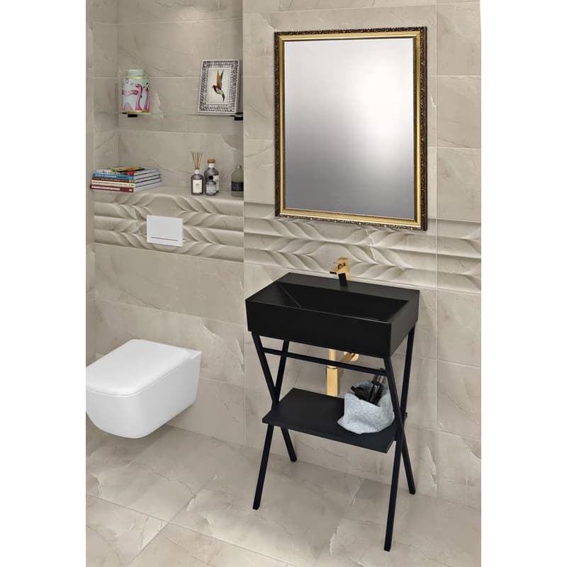 ISVEA - SISTEMA keramické umývadlo 60x42cm, čierna mat 10SF50060-2N 2